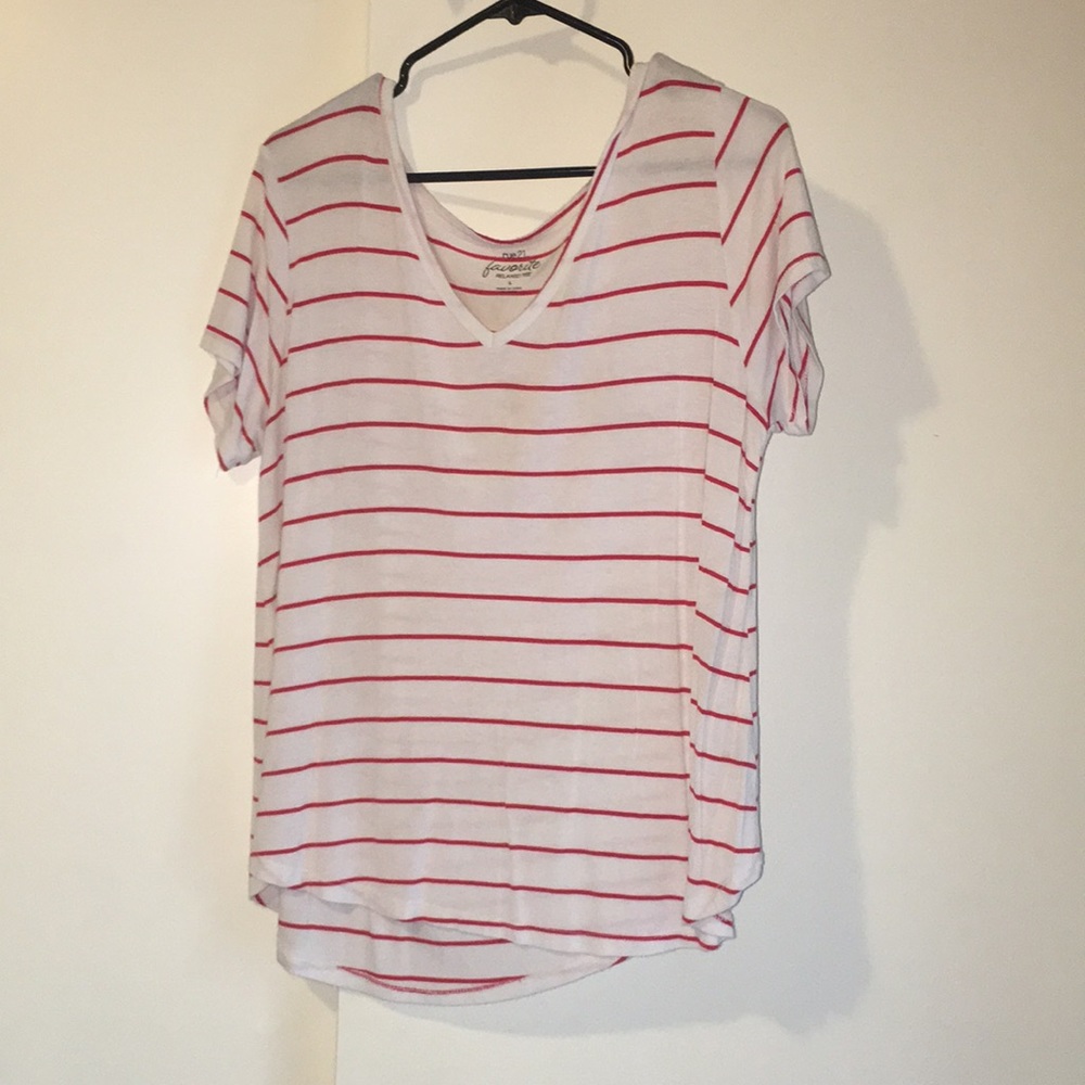 Red and white shirt